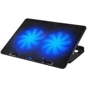 Resim Notebook Soğutucu Fan Stand 2 Fanlı Mavi Ledlı Gamıng Soğutucu 