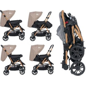 Resim Turhan Bebe 3 Kademe Yatış Pozisyonu Ebeveyn Kontrol Penceresi Çift Yönlü Bebek Arabası Yağmurluk 465468546 