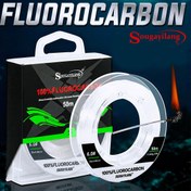 Resim 1 adet SOUGAYILANG %100 Fluorocarbon Misina - 50m/164ft Şeffaf Görünmez Hızlı Kesim Hassas Misina, Tatlı Su ve Tuzlu Su Balıkçılığı için Dayanıklı & Güçlü 