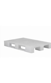 Resim Hira Plastik Palet Düz Desen Beyaz Plastik Taşıma Paleti 80X120X15 Cm 