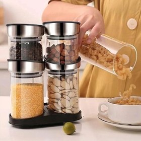 Resim Arow Gümüş 6 Parça Cam Baharat Takımı 
