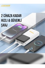 Resim leeways 20.000 mAh Taşınabilir Kablolu Şarj Cihazı Powerbank 