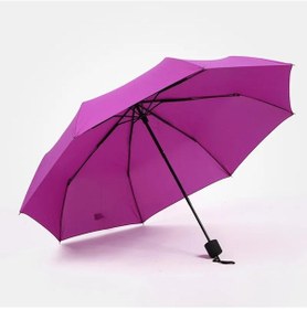 Resim Mini Çanta Boy Bayan Şemsiyesi Siyah Şemsiye Mor 