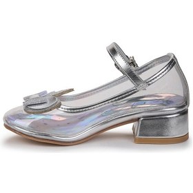 Resim Kiko Kids Unicorn Kız Çocuk Topuklu Abiye Şeffaf Ayakkabı Lila 