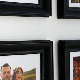 Resim Güzel Anılar Köşesi" Kişiye Özel Siyah Çerçeveli Fotoğraf Kolajı Seti - Paspartusuz / 6 Adet 