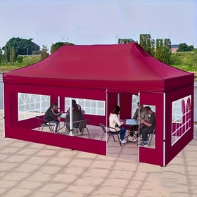 Resim Ekstra Büyük Kırmızı/Mavi Açık Hava Çadırı Kiri, Dayanıklı Oxford Kumaşı, Katlanabilir ve Rüzgar Geçirmez Şeffaf Görünüm Penceresi ile Çok Fonksiyonlu Parti İçin | Parti Çadırı | Kanvas, Çerçeve Dahil Değil, Cadılar Bayramı ve Noel Hediyeleri İçin Mükemmel, Gündüz ve Yağmur Kiri, Kamp Ekipmanı, Kamp Aksesuarları Yeni 