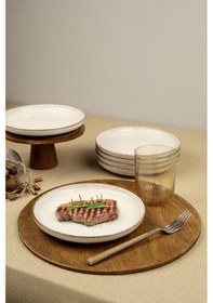 Resim Kütahya Porselen Moderna 6 Parça 19 Cm Düz Tabak Tarçın Standart 