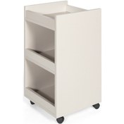 Resim Alto Etajer, Tekerlekli, Klinik, Güzellik Salonu, Kuaför, Malzeme Arabası Beyaz 