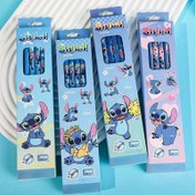 Resim 12 Kutu Stitch Kalem Stitch Star Stitch HB12 Kutu Kalem Çizim Ahşap Kalemler Silgi ile Çizgi Film 