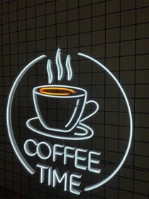 Resim Coffee Tıme Yazılı Neon Tabela Turuncu 