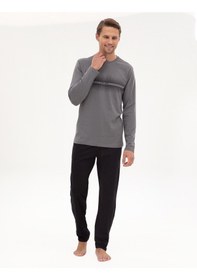 Resim Pierre Cardin Erkek Koyu Gri Pijama Takım 50322634-vr080 Koyu Gri 