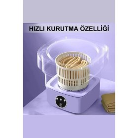 Resim Mucosan Katlanabilir Mini Çamaşır Makinesi 13 L Taşınabilir Çamaşır Makinesi ve Kurutma Özellikli – Yurtlar, Seyahatler, Küçük Evler, Havlular ve Iç Çamaşırları Için Yer Tasarruflu Çamaşır Yardımcısı 