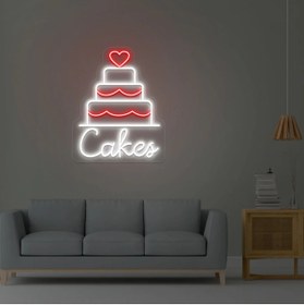 Resim HONEY CONCEPT Cakes Düğün Süslü Pasta Neon Led 