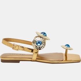 Resim Katy Perry The Camie Stone Kadın Altın Taşlı Sandalet Altın 