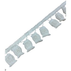 Resim Ponpon Püskül Pamuk en 5 cm Krem 1 Metre 