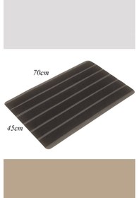 Resim Valerine Life 6 Şeritli Siyah Halılı Paspas Welcome Hoş Geldiniz Toz Alıcı Kapı Önü Paspası 45x70cm Kahverengi 