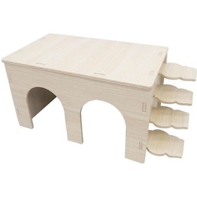 Resim Homyl Lemmings Fare Cüce Hamsterleri Için Ahşap Hamster Evi 