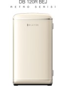 Resim Db120 Bej Retro Buzdolabı Dijitsu