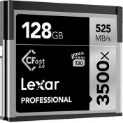 Resim Lexar DLTCF128LX 128GB Professional 3500X Cfast 2.0 Memory Card 525 Mb/s 