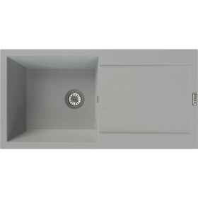 Resim POLEX Cristalüx Granit Evye P-X1 Gri Tezgah Altı Ve Tezgah Üstü Mutfak Evyesi 98x49,5cm 