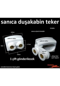 Resim Sanica Duşakabin Tekerlek 1çift Sanıca Duşakabin Rulman Teker San 