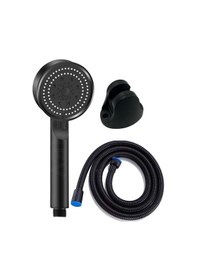 Resim Berev 5 Fonksiyonlu Yüksek Basınçlı Mafsalı 150 CM Hortum Duş Başlığı Seti Siyah 