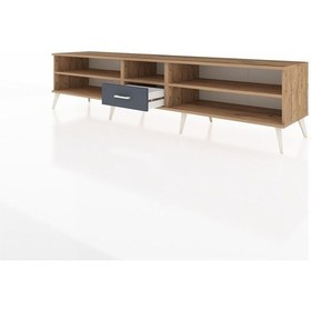 Resim Hyperion Tv Ünitesi 3 Raflı Tek Çekmeceli 220x44x51 Çam-çam/antrasit Atlas Çam/antrasıt - Atlas Çam 