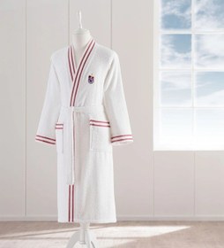 Resim Taç Taraftar Lisanslı Tek Bornoz Şalyaka L Beden -trabzonspor Bordo Mavi Bordo 