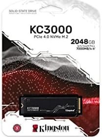 Resim Kingston KC3000 2TB PCI-Express 4.0 7000/7000 Mb/s M.2 SSD Bellek SKC3000D/2048G 