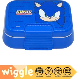 Resim WİGGLE Bento 1030ml Lunchbox Sonic Lisanslı Tek Katlı 2 Bölmeli Paslanmaz Çelik Sefer Tası Yemek Kutu 