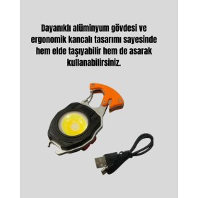 Resim Aesco Mey Ithalat® Taşınabilir Çok Amaçlı LED Işıklı Anahtarlık 