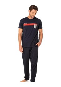 Resim Pierre Cardin 6077 Erkek Penye Pijama 25y Lacivert 