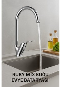 Resim Ruby Mix Kuğu Evye Bataryası krom 