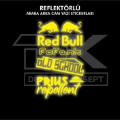 Resim Araba Arka Cam Yazıları Reflektörlü 