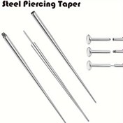 Resim Kadınlar için 14/16/18G, Dişsiz Piercing Aracı, Günlük Kıyafetler için Mükemmel - Kolay Takılan Paslanmaz Çelik Küpe Konik 