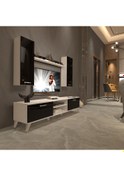 Resim Decoraktiv Eko 5d Mdf Dvd Retro Tv Ünitesi Tv Sehpası Beyaz - Siyah 