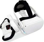 Resim ZahoTse Charging kit for Oculus quest 2 VR headset VR storage charging dock VR left and right grip dock Charging dock with LED indicator with 2 rechargeable batteries (ZJ-03) 