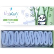 Resim Novibaby 5'li Bambu Yenidoğan Bebek Çorabı I Dusty Blue I 0-6 ay Mavi 