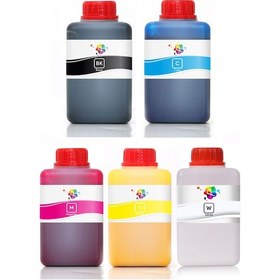 Resim QC Epson SureColor SC F3000 Uyumlu Yazıcı Mürekkep Seti 500ml 5 Renk 