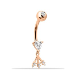 Resim Cherry By Özkonak Taşlı Yıldız Sallantılı Göbek Piercing Sarı 