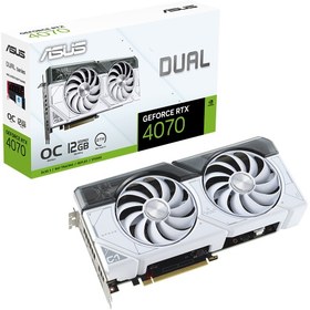 Resim ASUS 12gb geforce rtx 4070 dual-rtx4070-o12g-whıte gddr6x [192bit] oc hdmı 3xdp 