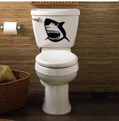 Resim Wc Klozet için Köpek Balığı Sticker Yapıştırma 