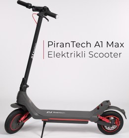 Resim PiranTech A1 Max Elektrikli Scooter 350W Güç - Kırmızı 
