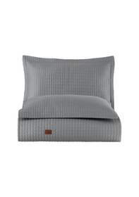 Resim PASIONI - Saten - Elegante -Gri Çift Kişilik Yatak Örtüsü Takımı Gri 