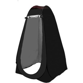 Resim Valkyrie Kamp Outdoor Wc Duş Giyinme Çadırı İç Astarlı 190x120x120 Fotoğraf Prova Kabini Siyah 