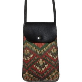 Resim Cemmys Kadın Çapraz Desenli Omuz Askılı Telefon Çantası Kılıfı 