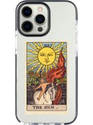 Resim shoptocase Iphone 14 Pro Max Uyumlu Lens Korumalı Anti Shock The Sun Tarot Tasarımlı Telefon Kılıfı 