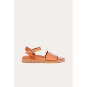 Resim Bueno Shoes Taba Deri Kadın Düz Sandalet 
