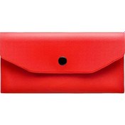 Resim Sunshine011 Kırmızı Yapay Deri Para Cüzdanı, Kapaklı Ve Su Geçirmez, Bütçe Yönetimi İçin İdeal Kırmızı 