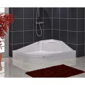 Resim Shower Asimetrik Oval Oturmalı Duş Teknesi 90*110 